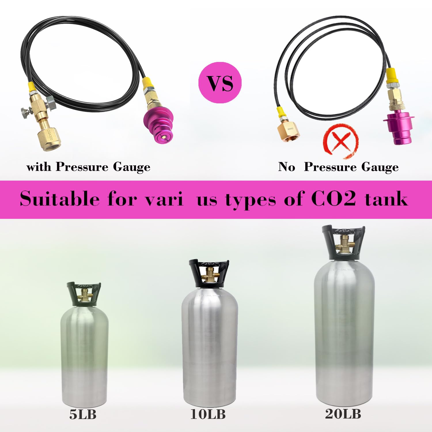 Edsumey conector CGA320 para tanques CO2 externos, uso práctico y seguro.