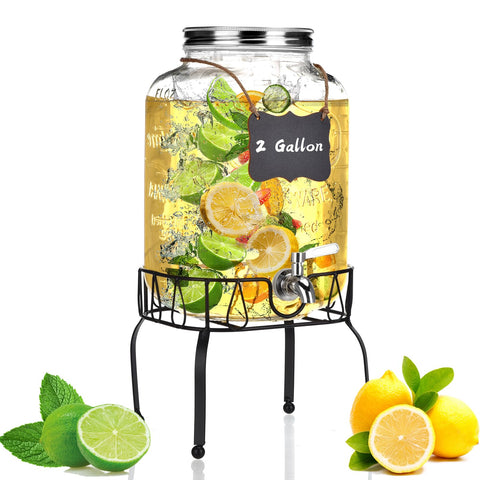 Edycur dispensador de bebidas 2 galones con base ideal para fiestas y reuniones