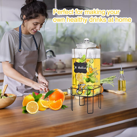 Dispensador Edycur ideal para limonada y jugos en eventos.