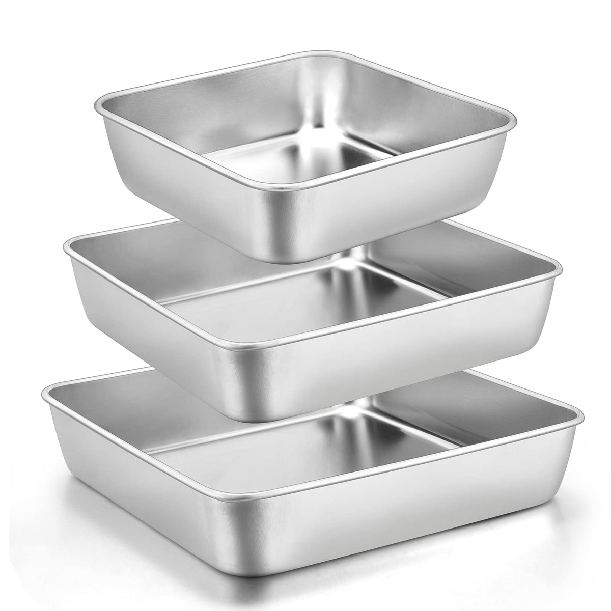 Bandeja cuadrada de 6 pulgadas E-far ideal para bizcochos pequeños