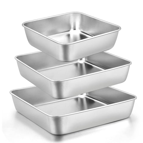 Bandeja cuadrada de 6 pulgadas E-far ideal para bizcochos pequeños