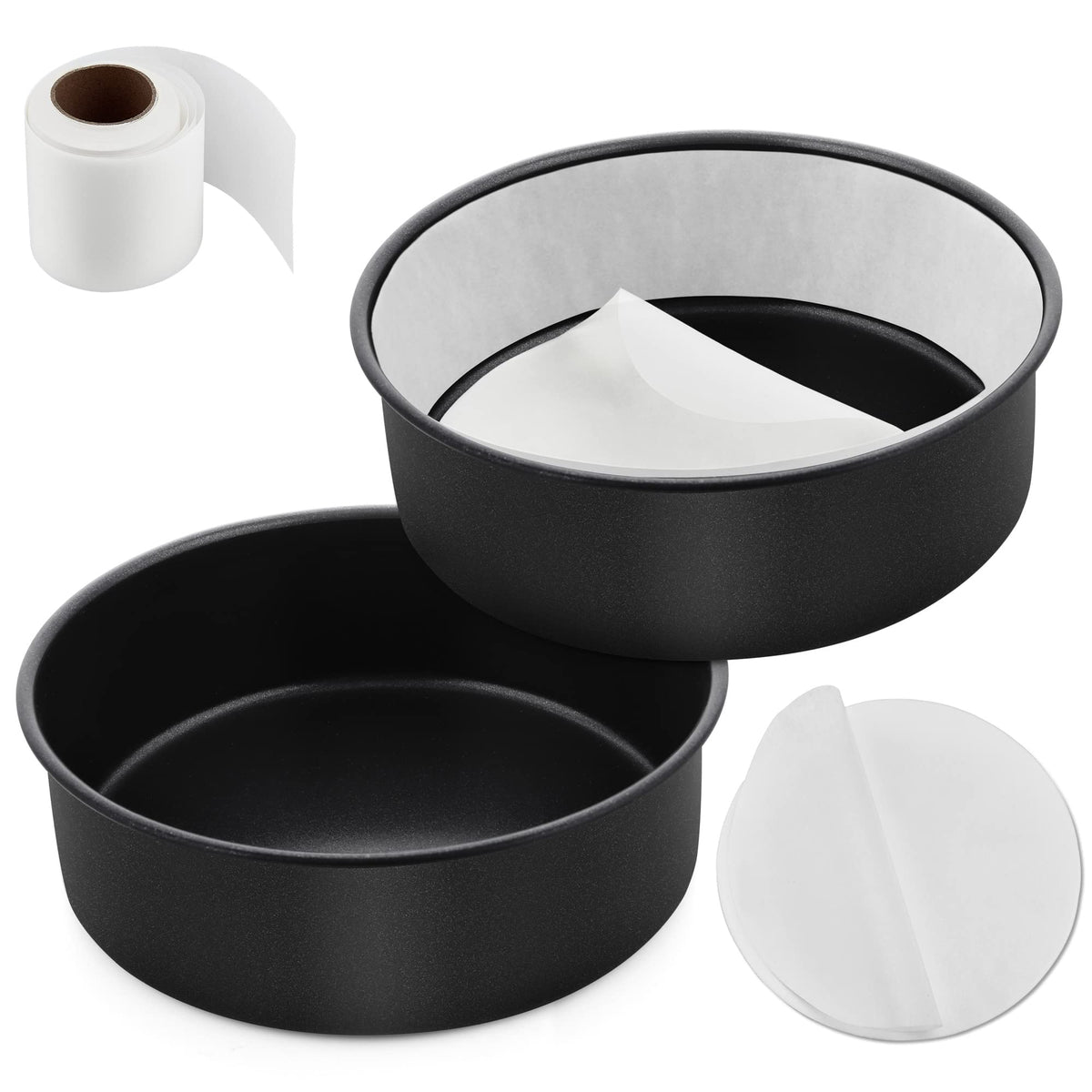 Bandejas E-far 6 pulgadas en par para pasteles dobles.