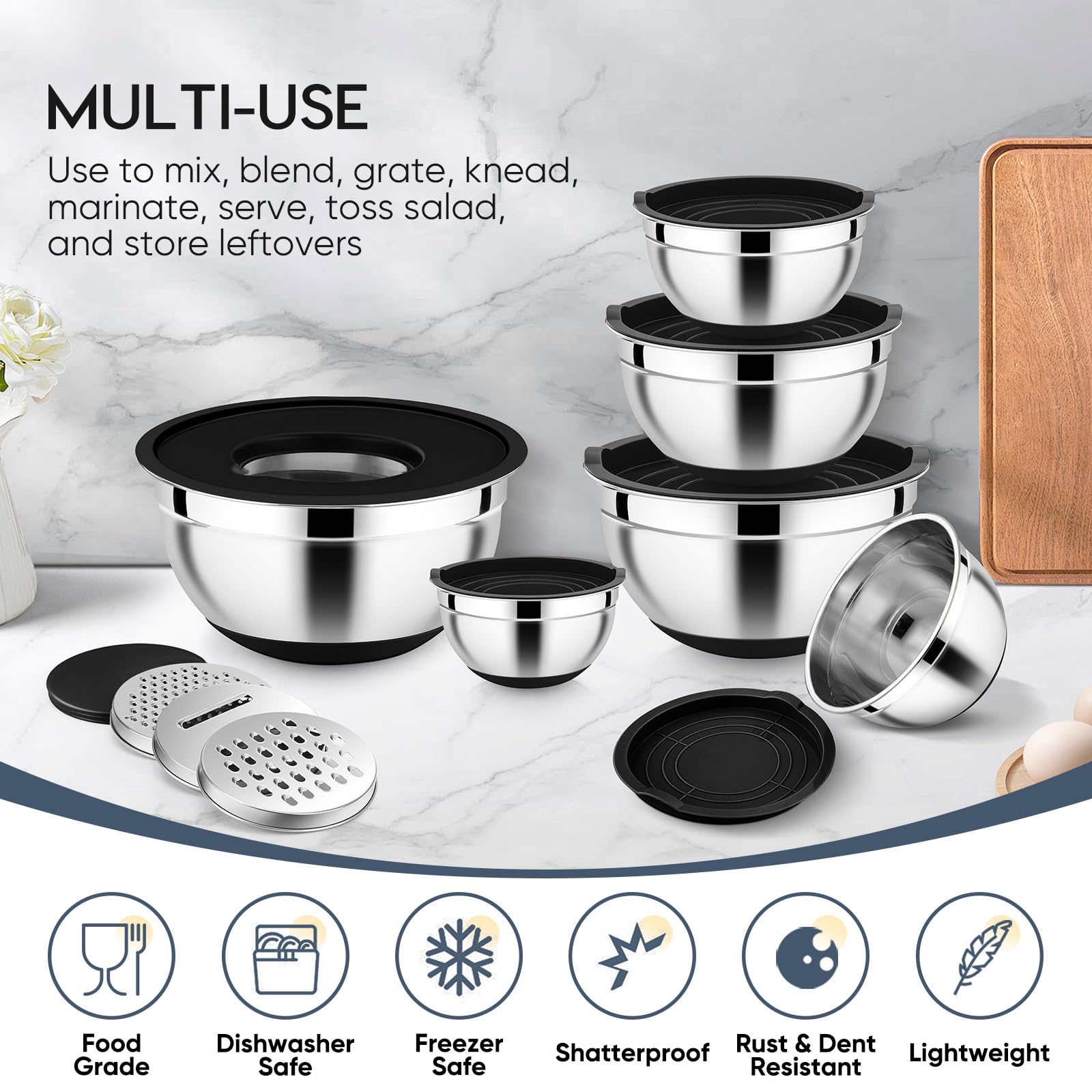 Inserto removible de 4.6 qt de E-far para accesorios.