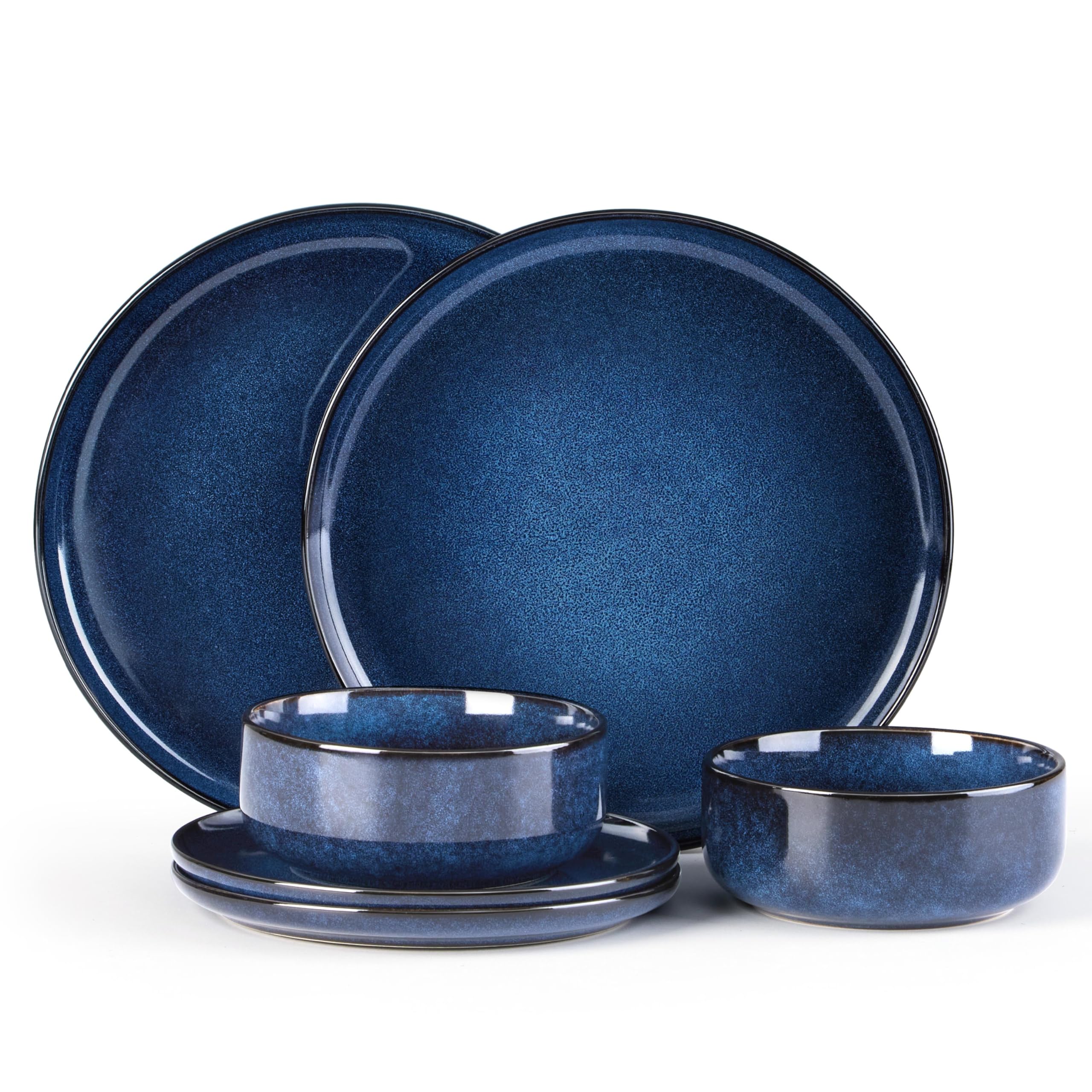 Vajilla E-far para dos con platos y cuencos, ideal para cenas íntimas.