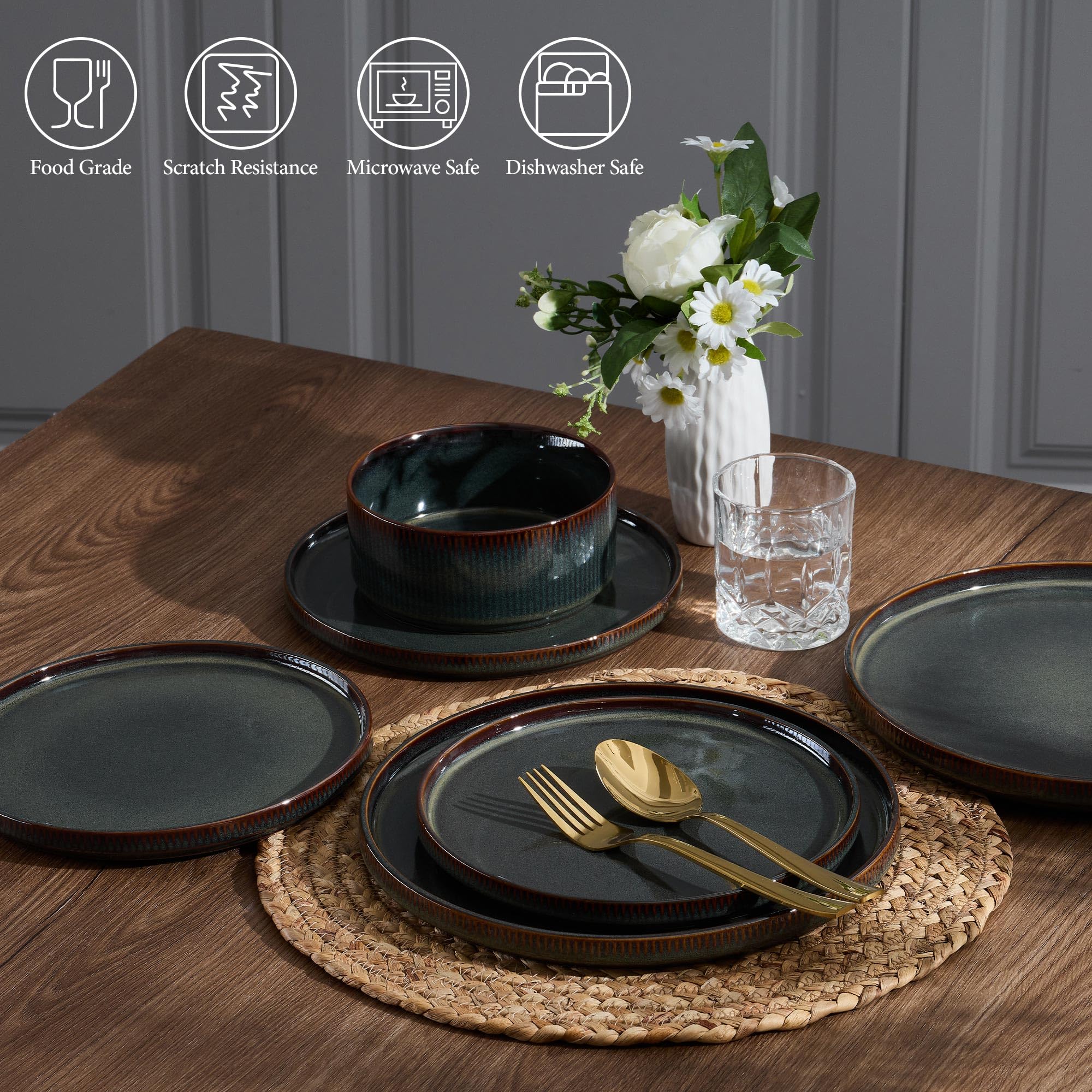 E-far plato de postre de 21 cm, diseño elegante para ocasiones
