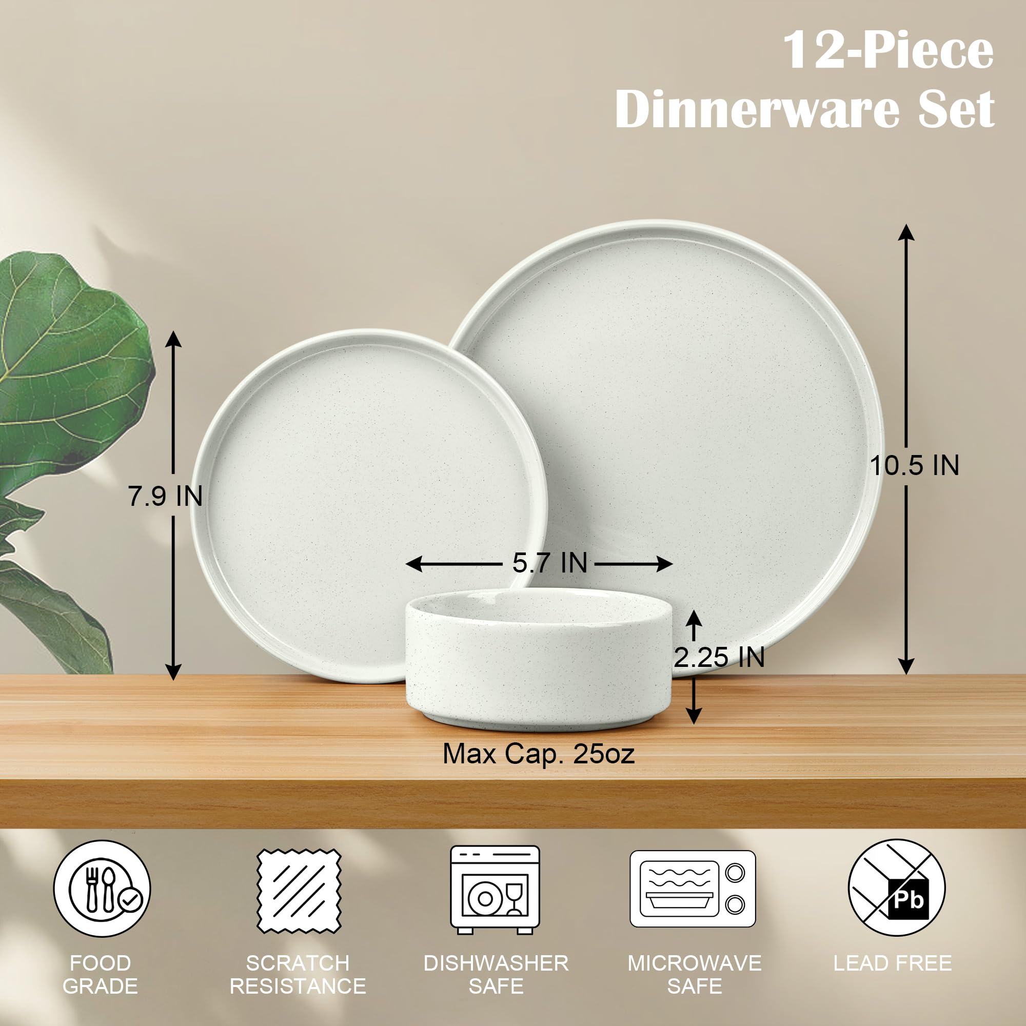Vajilla E-far: platos postre 7.9 pulgadas, presentación elegante para porciones.