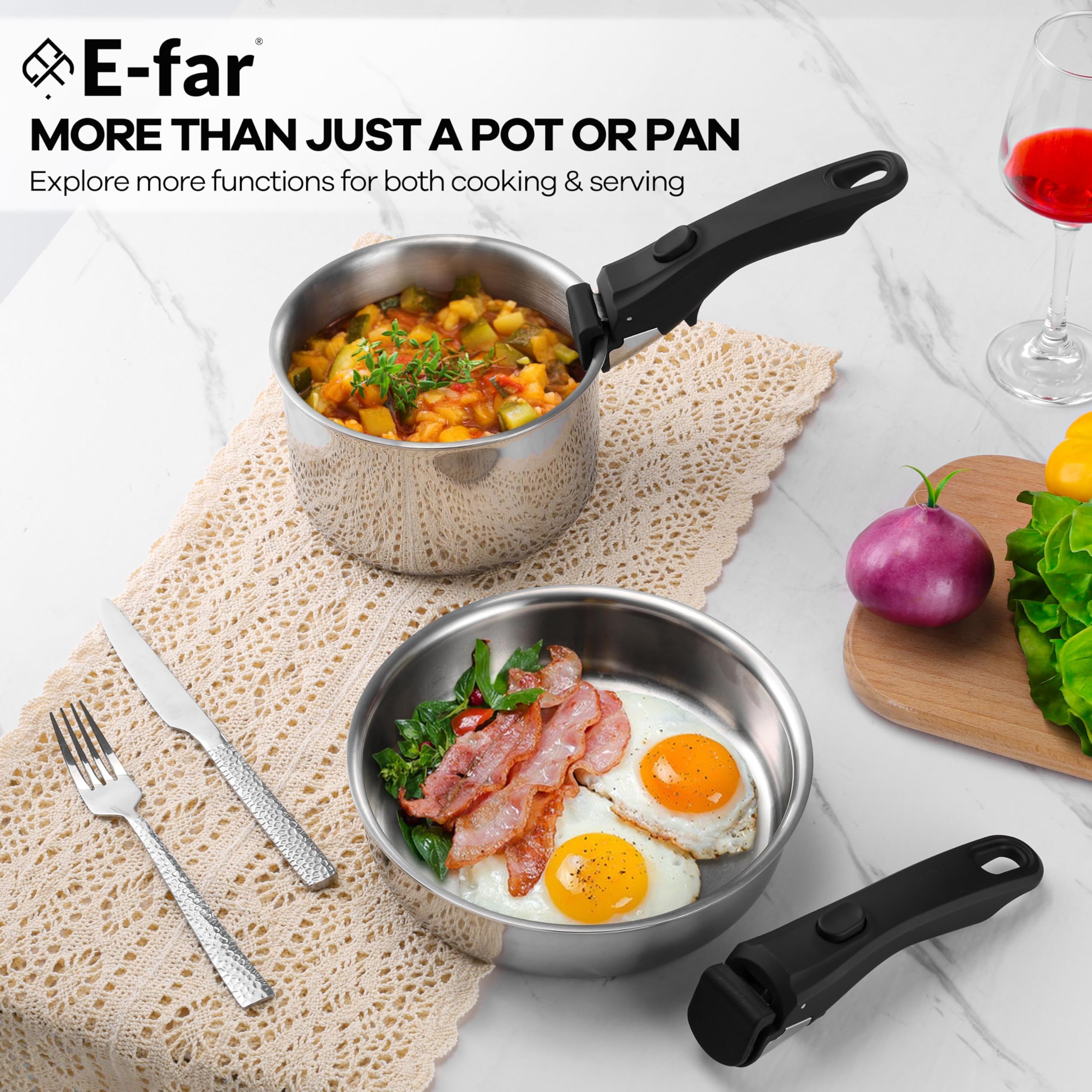 Sartén E-far 8 pulgadas ideal para freír crujiente