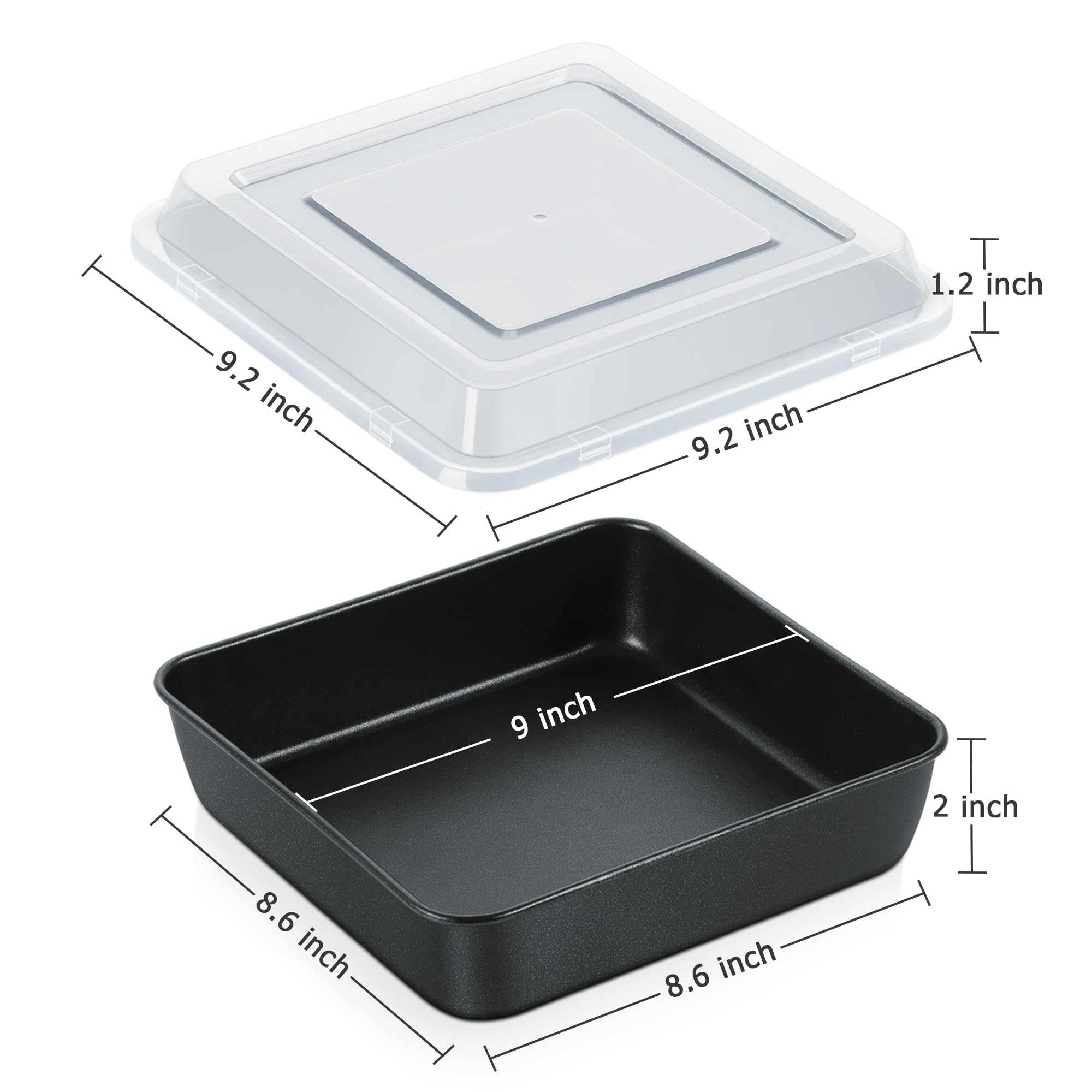 Tapa de plástico de E-far para almacenamiento seguro de horneados.