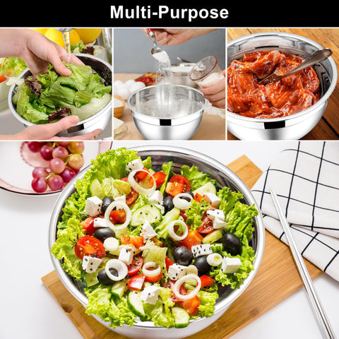 E-far tazones de 3qt con tapa sellante ideales para mezclar ensaladas