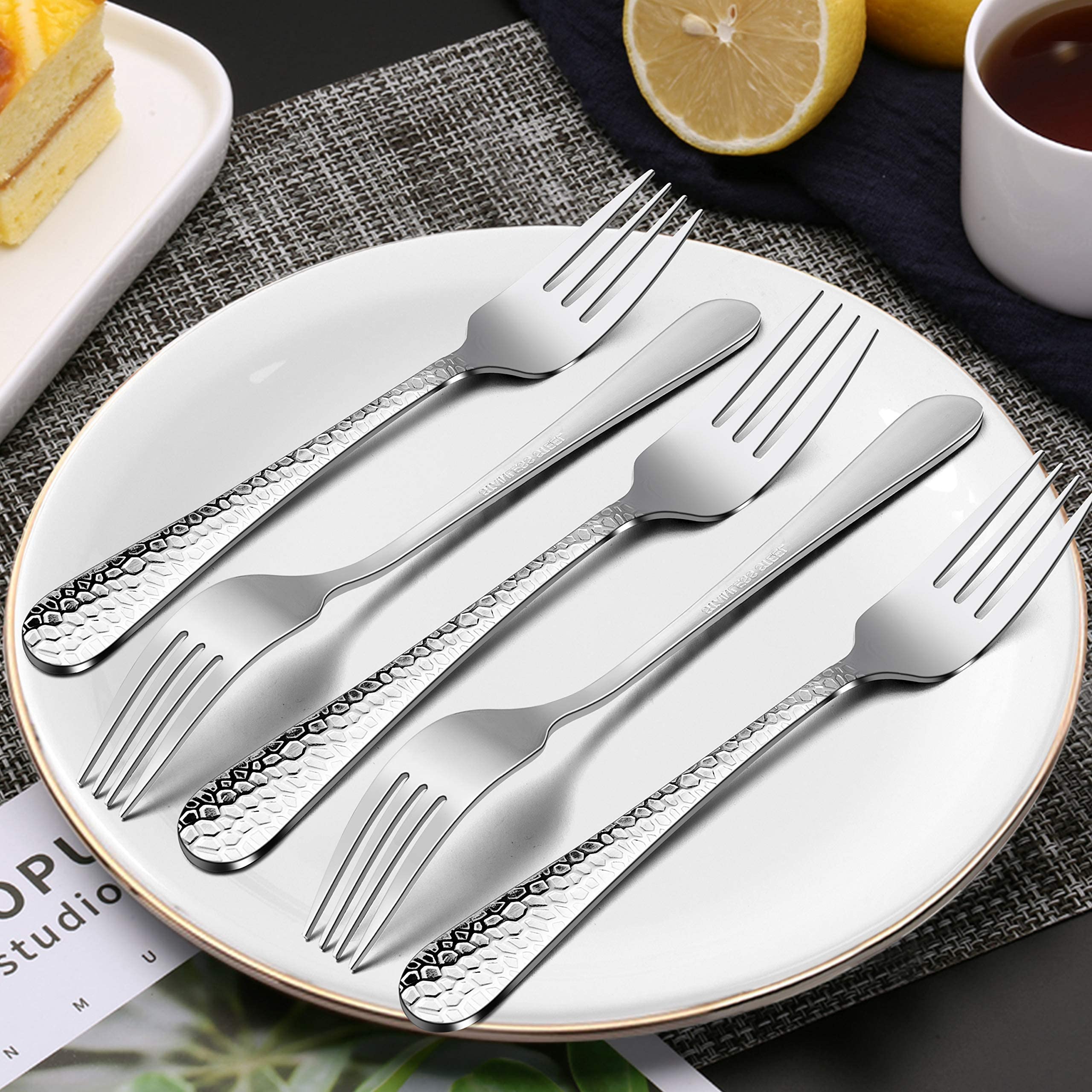 Tenedor E-far acabado espejo brillo, mantiene aspecto pulcro tras lavavajillas