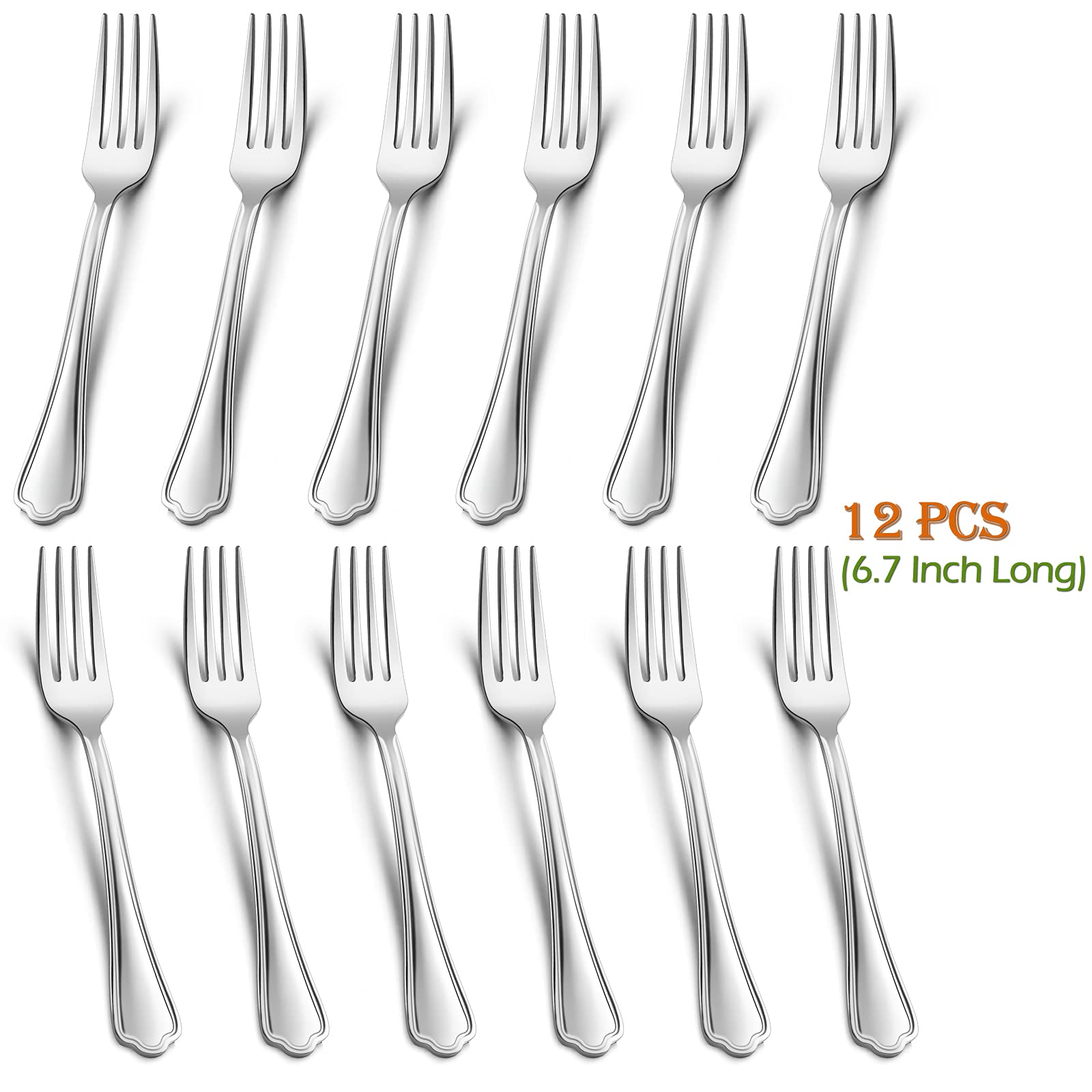 Tenedores de ensalada E-far de 6,7 pulgadas, ideales para porciones diarias.
