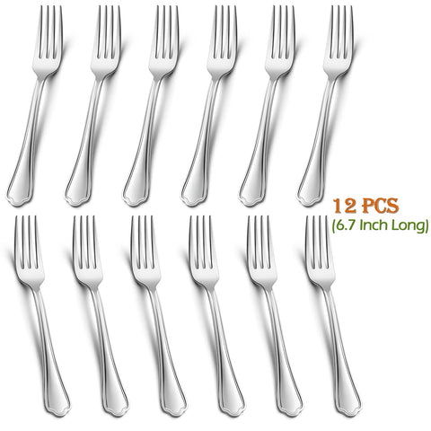 Tenedores de ensalada E-far de 6,7 pulgadas, ideales para porciones diarias.