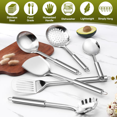 Cuchara para pasta E-far para servir sin goteos.