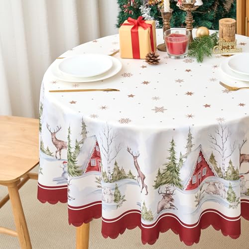 Mantel EFFICINATURE con bordes ondulados para una mesa elegante.