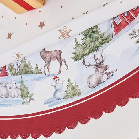 Mantel para cenas familiares gracias a su tamaño y caída.