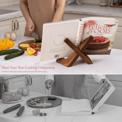 EFFORTICH soporte tableta cocina madera, cómodo para seguir recetas