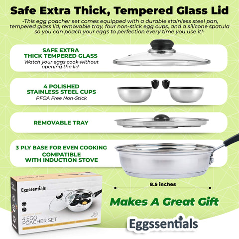Sartén multiuso de Eggssentials con acabado satinado para la cocina diaria.