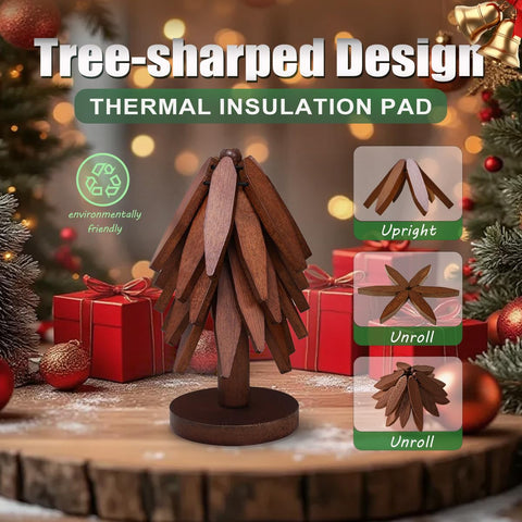 Desplegado salvamanteles árbol para platos y tazas.