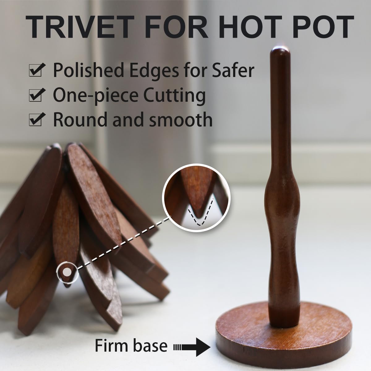 Salvamanteles apto para vidrio, mármol y madera.