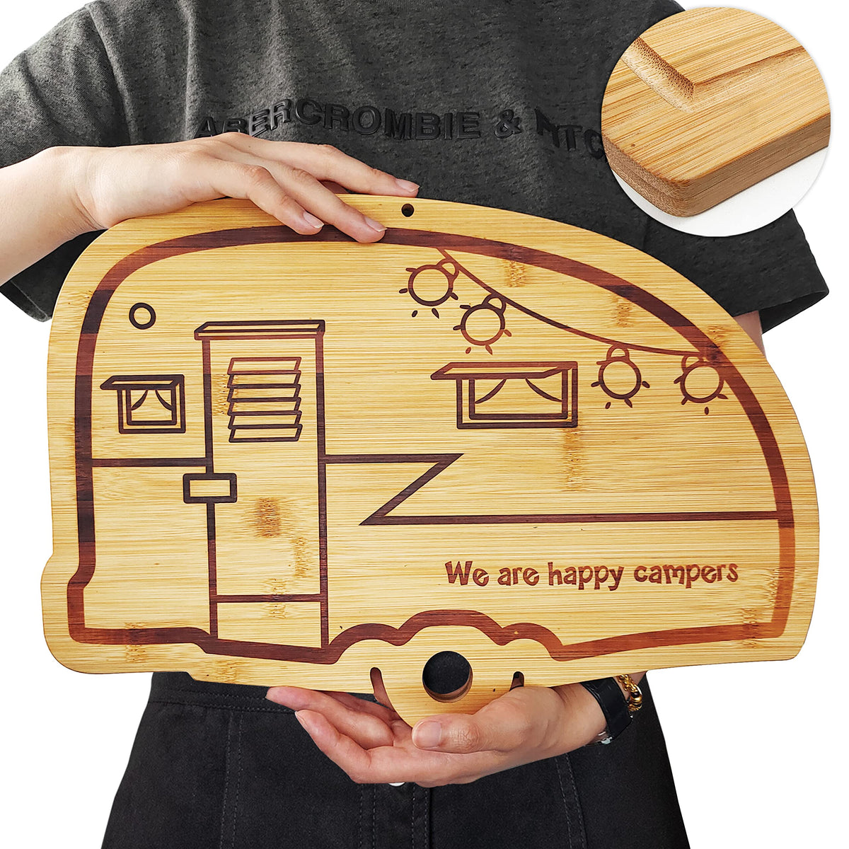 Tabla Egoou Happy Camper, vista frontal, ideal para RV.