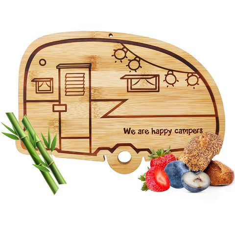 Tabla de cortar Egoou con caravana feliz para decorar y cortar.
