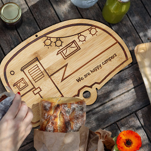 Diseño retro de campamento Egoou, tabla de cortar duradera para RV