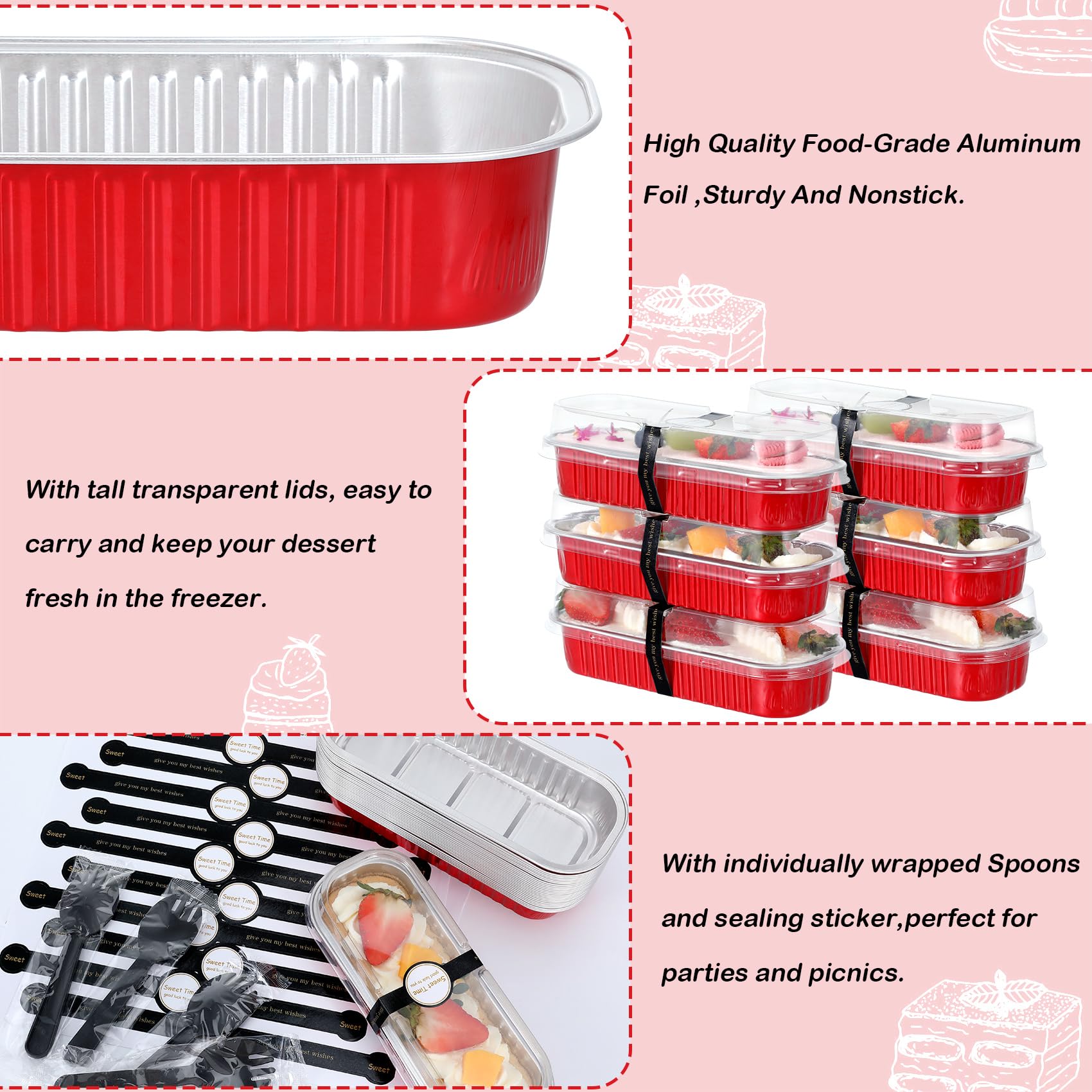 EgticHome cucharas desechables para moldes mini pan, ideal para servir.