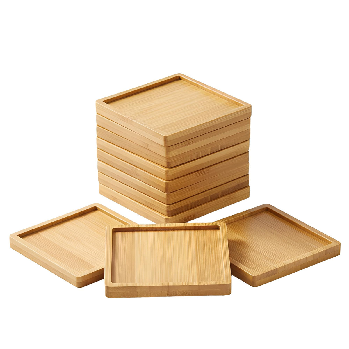EHR posavasos de bambú, base para mosaico, ideal para proyectos de bricolaje.