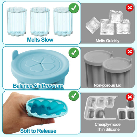 Ehzyaz desmoldeo fácil del molde de hielo de silicona.