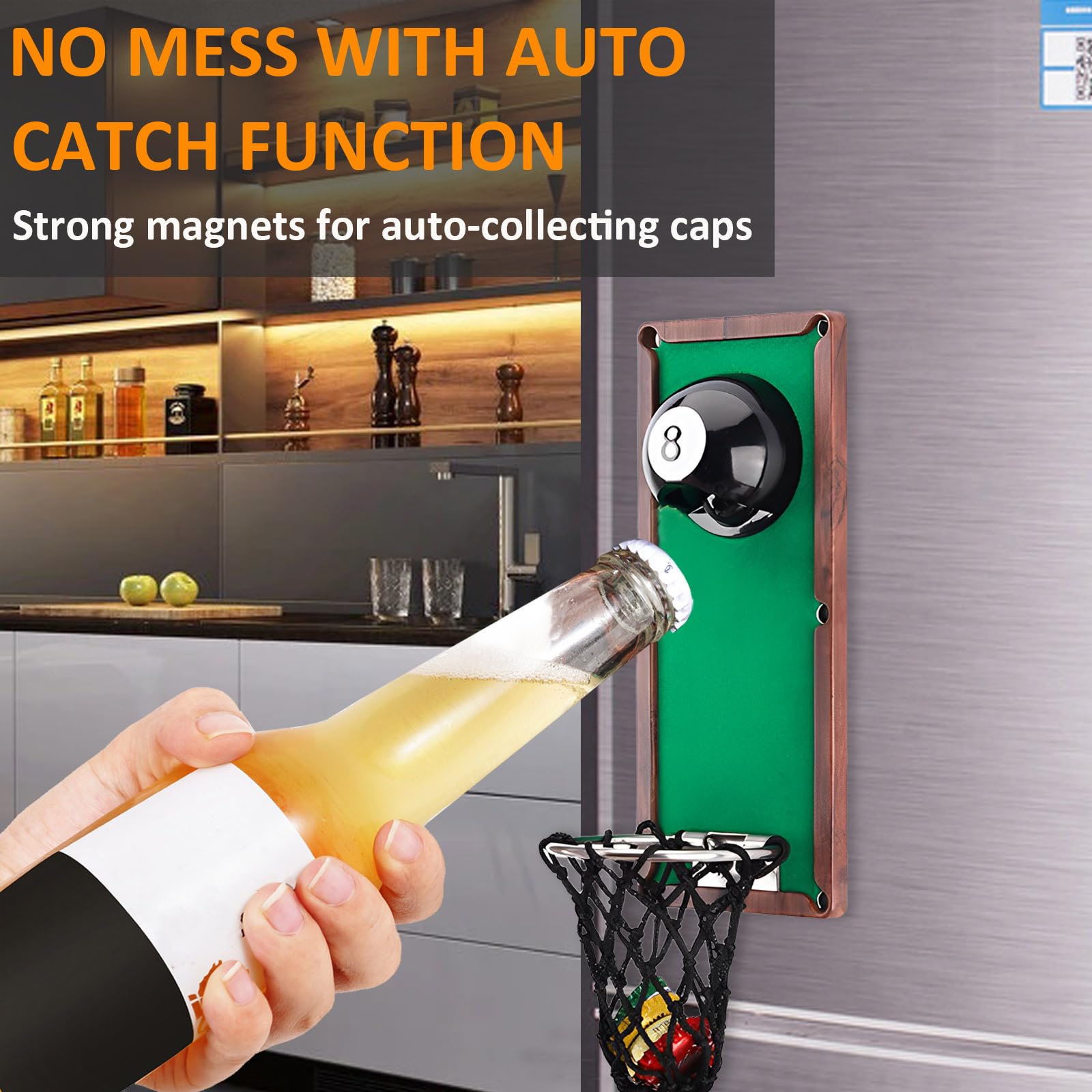 Abrebotellas de billar Eieymct con gancho triangular para montaje seguro