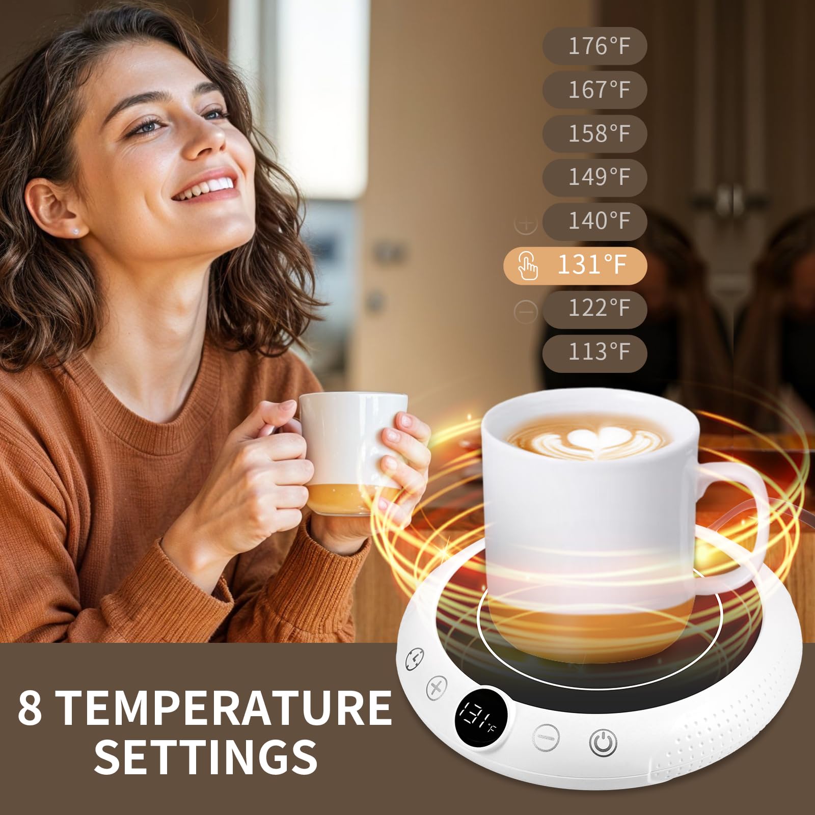Compatibilidad con tazas de vidrio, acero y cerámica.