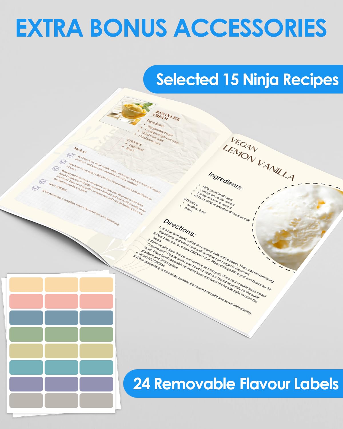 Tapas sellantes de EIIORPO para Ninja Creami, cierre hermético y seguro.