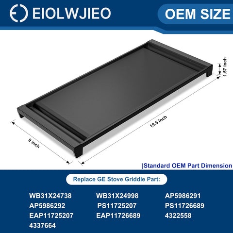 EIOLWJIEO plancha-hierro-fundido wb31x49806, duradera para uso diario