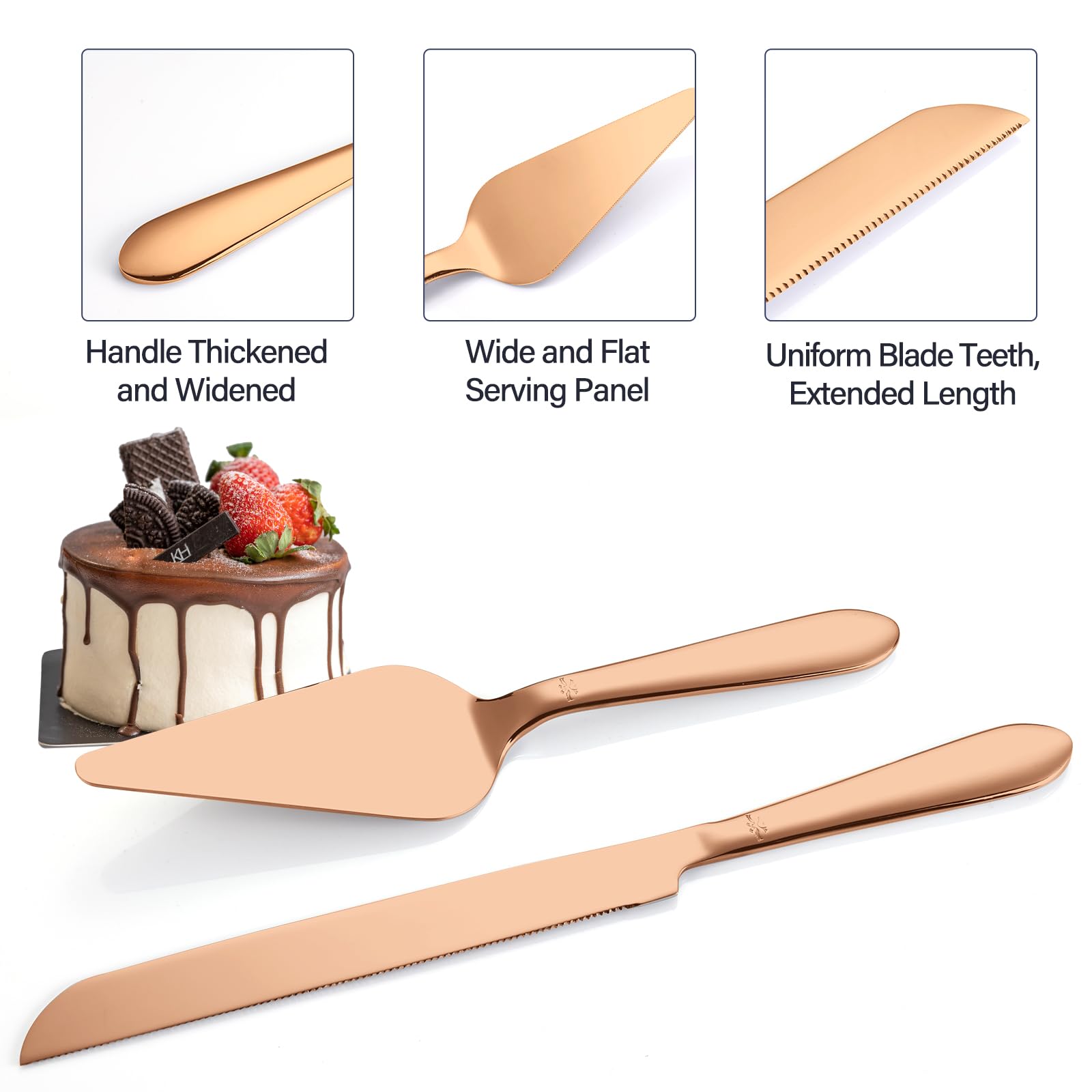 Cuchillo de pastel de 13 pulgadas Eisinly, control estable para cortes precisos.