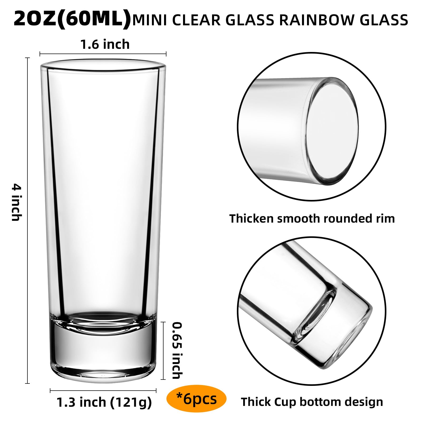Vaso chupito eispap 2 oz de cristal sin plomo para degustaciones limpias.