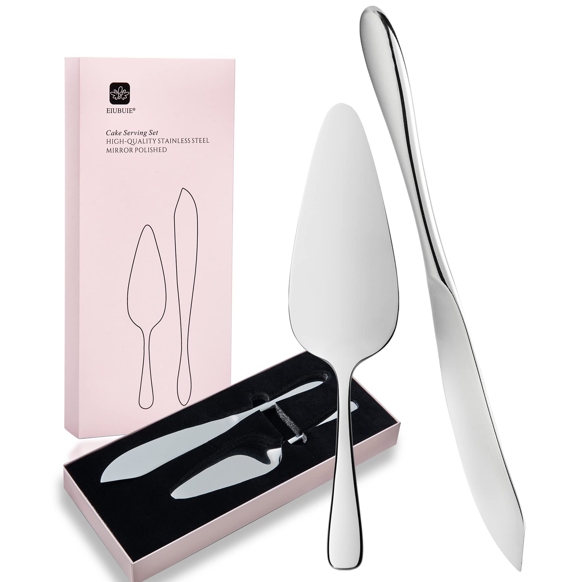 Cuchillo EIUBUIE para pastel con hoja curva, cortes precisos.