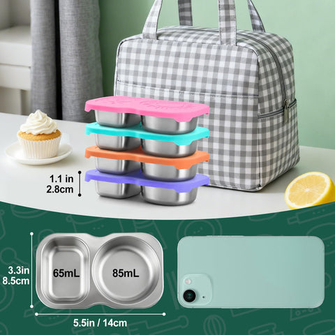 Eiyisem: recipiente reutilizable con tapa de silicona hermética para snacks.