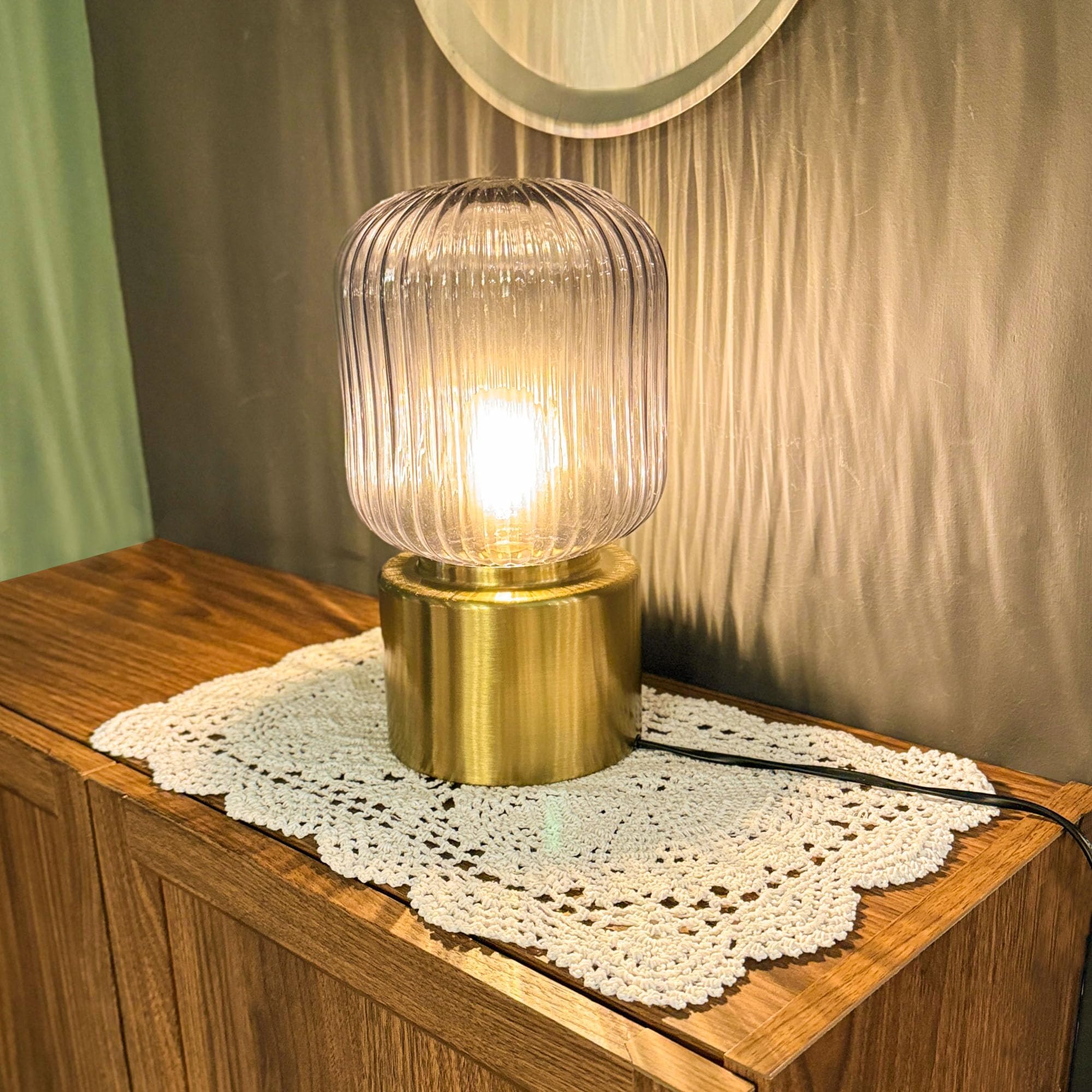 Eiyye posavasos de ganchillo rectangular beige, protege superficies