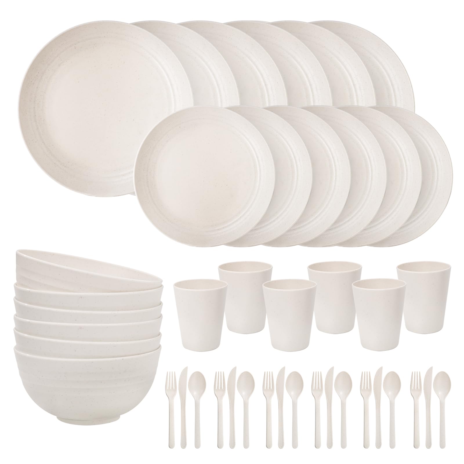 ejonirinjonir EI 42pcs, platos y tazones, ideal para reuniones