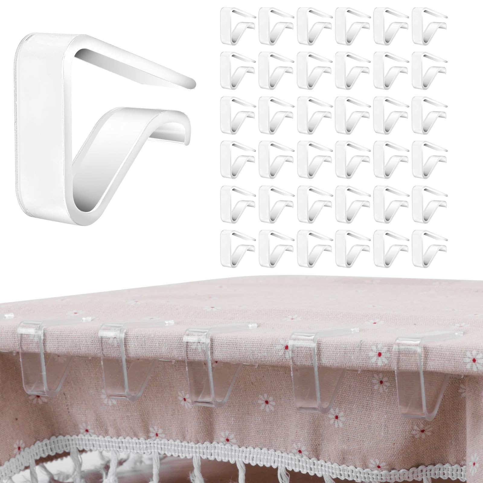 EKAREY clips-mantel-transparente: sujetadores robustos para mantel, ideal para mantener la mesa estable.