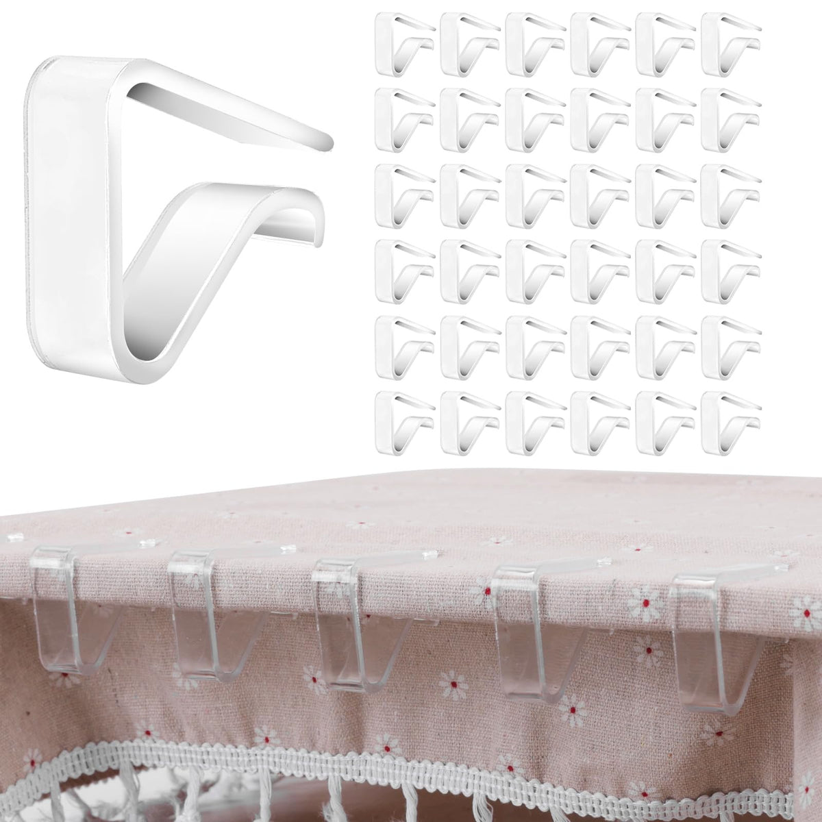 EKAREY clips-mantel-transparente: sujetadores robustos para mantel, ideal para mantener la mesa estable.