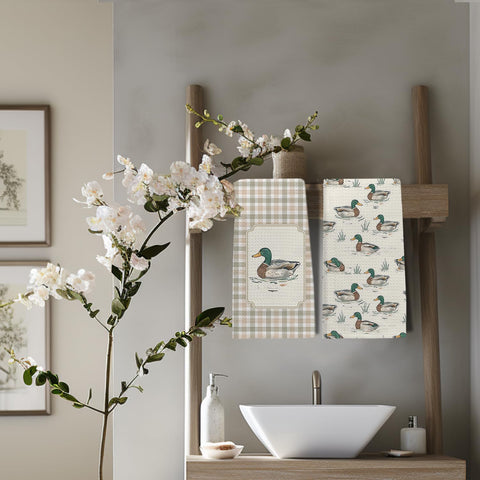 Toallas de cocina EKGJW pato mallard, útiles para secar manos y mejorar la decoración.