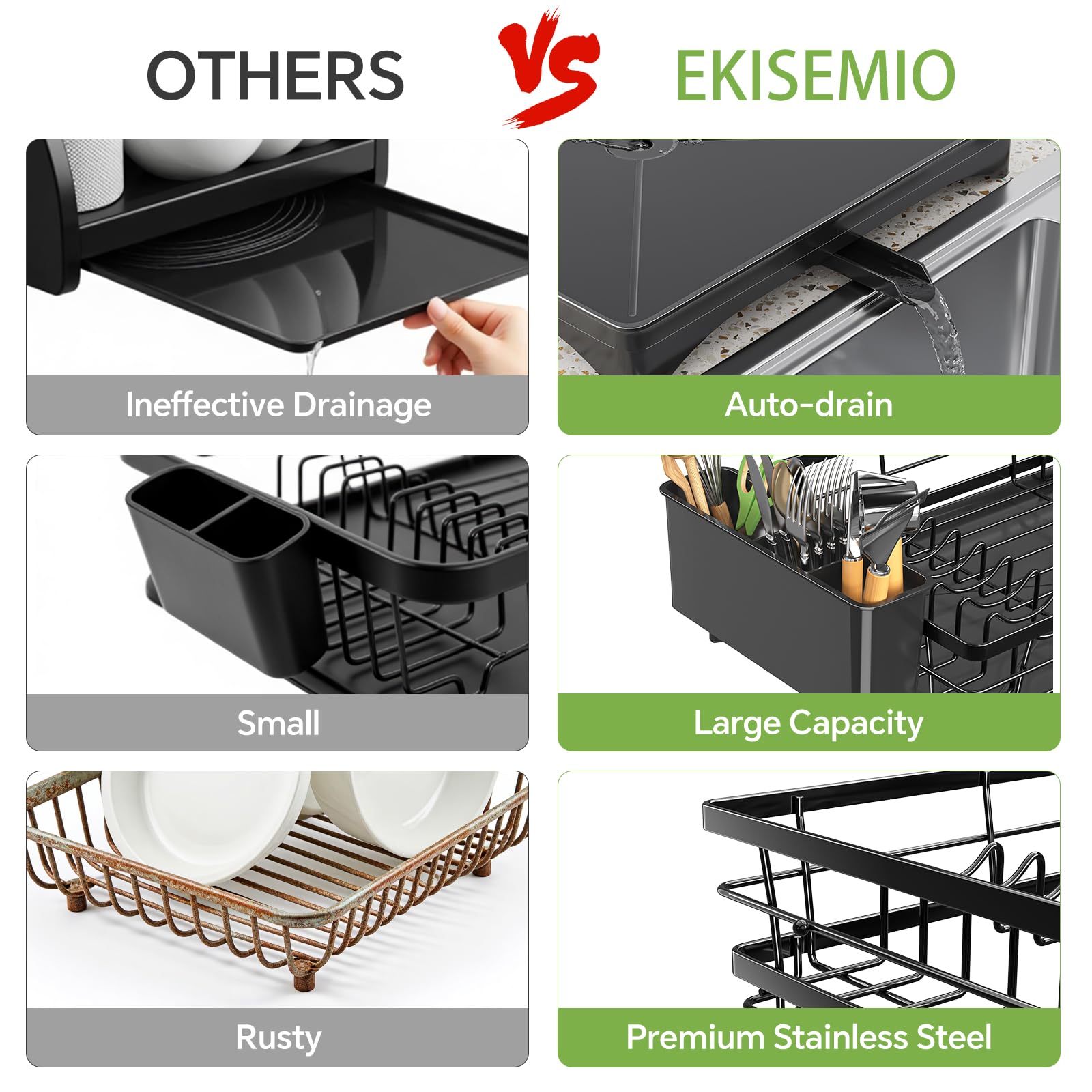 Ekisemio base de acero inoxidable duradera para uso diario.