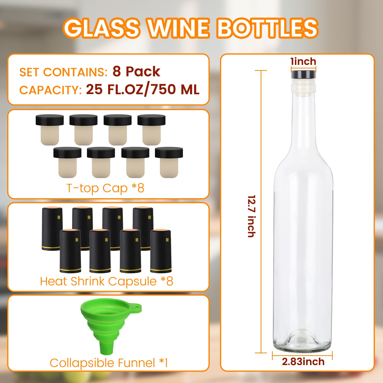 Capsula retráctil de EkkoVla en botella de vidrio para sellado seguro.