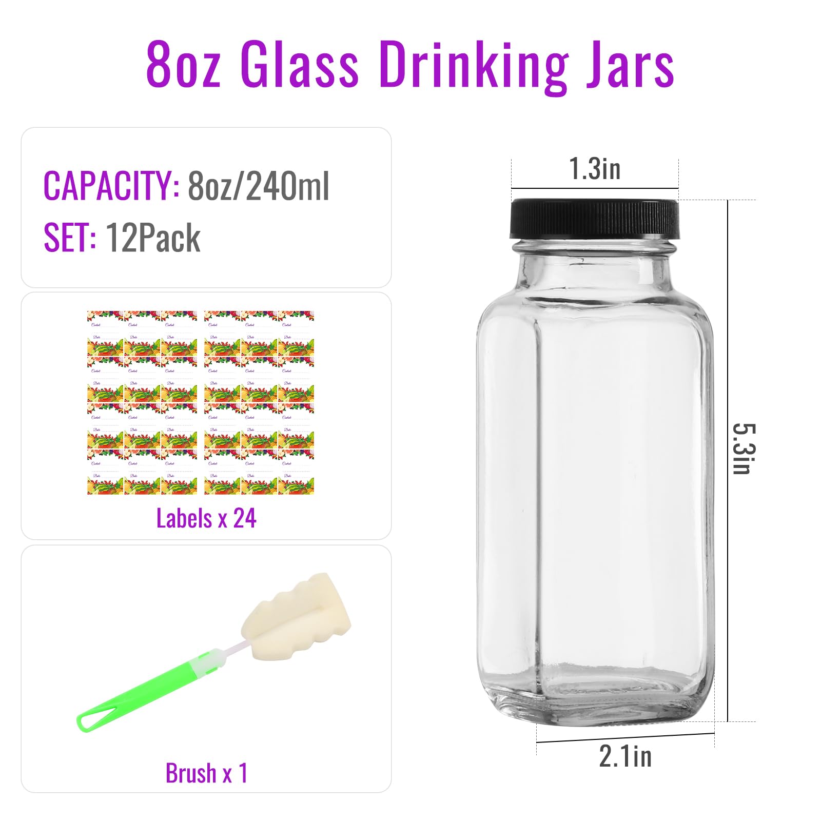 Etiquetas en blanco EkkoVla para marcar tus jugos y bebidas.