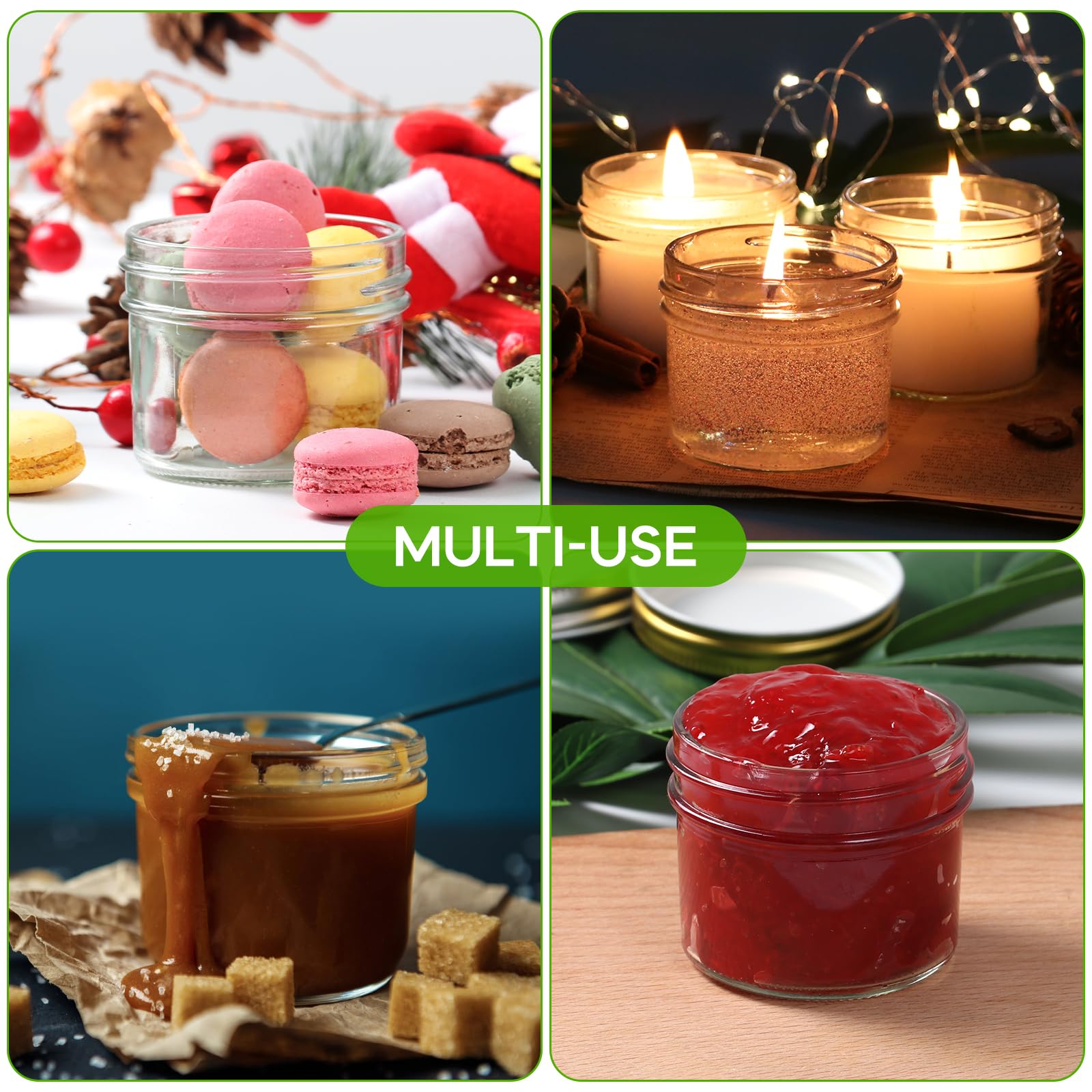 EkkoVla frascos vidrio 4 oz para cosméticos caseros y DIY.