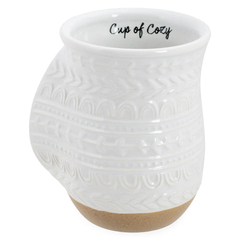 Elanze Designs: mango ergonómico calienta la mano al sostener la taza.