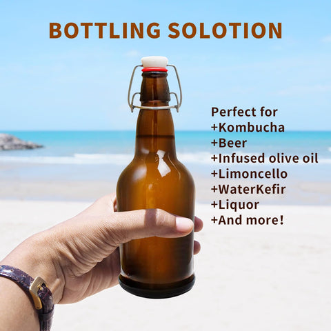 Protección de la luz UV en botella ELAORY de vidrio ámbar para bebidas