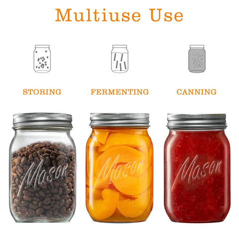 Frascos de vidrio ELAORY, cristal claro que muestra los colores de los alimentos.