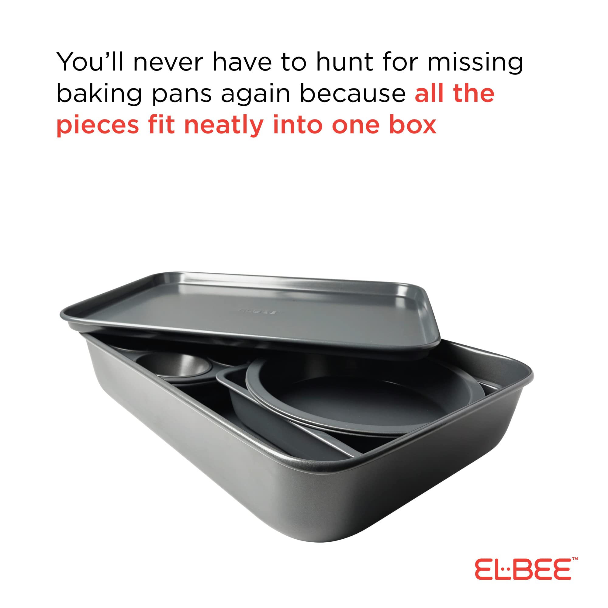 Elbee Home bandeja grande para hornear, gran capacidad